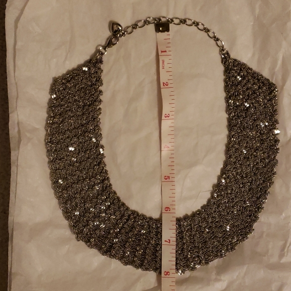 Statement Mesh/Chainmail Bib-style necklace - Picture 5 of 6